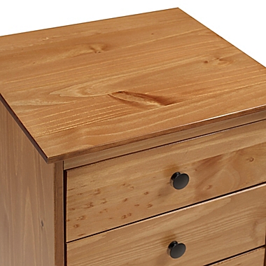 Forest Gate&trade; Aspen 3-Drawer Solid Wood Nightstand in Caramel. View a larger version of this product image.