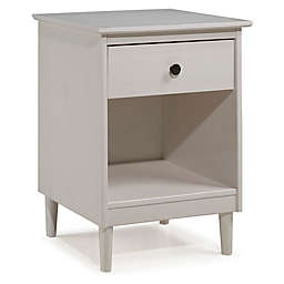 Forest Gate™ Aspen 1-Drawer Solid Wood Nightstand in White
