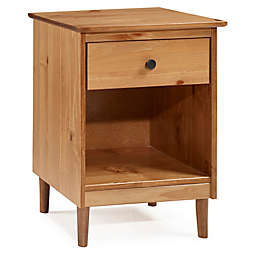 Forest Gate™ Aspen 1-Drawer Solid Wood Nightstand in Caramel