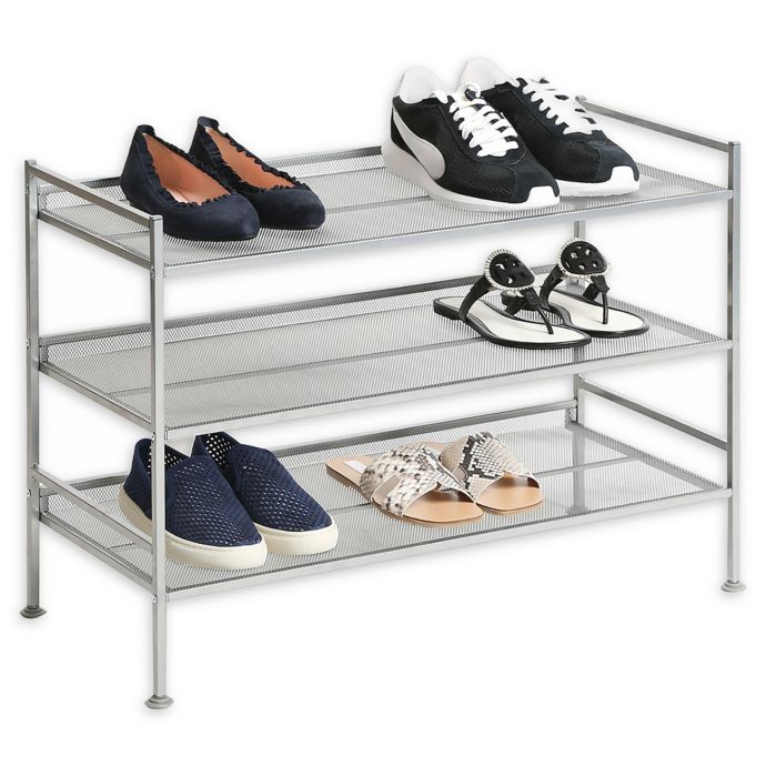 Seville Classics Inc 3 Tier Multi Position Mesh Shoe Rack Bed Bath Beyond