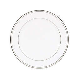 Nevaeh White® by Fitz and Floyd® Grand Rim Double Band Platinum Dinner Plate