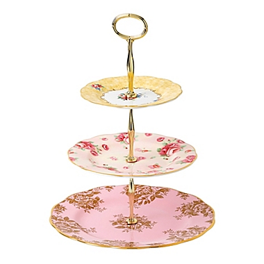 Royal Albert 100 Years 1960/1980/1990 3-Tier Cake Stand. View a larger version of this product image.