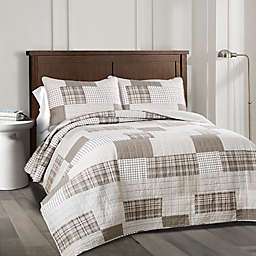 Lush Decor Greenville Reversible Full/Queen Quilt Set in Taupe