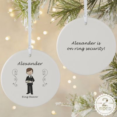 wedding party ornaments personalized