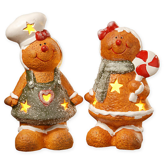 Alternate image 1 for National Tree Company® LED Gingerbread Couple Holiday Decor