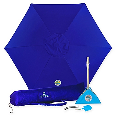 beachBUB&reg; 7-1/2-Foot All-In-One Beach Umbrella in Ocean Blue. View a larger version of this product image.