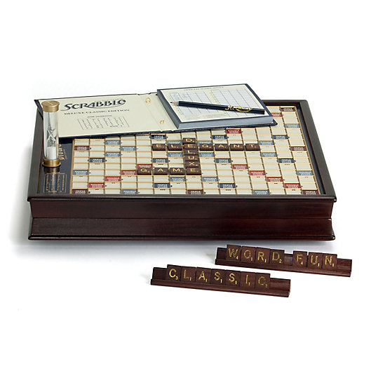 Alternate image 1 for Scrabble Deluxe Wooden Edition Board Game