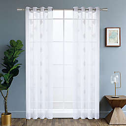 Lyndale Harper 95-Inch Grommet Sheer Window Curtain Panel in White (Single)
