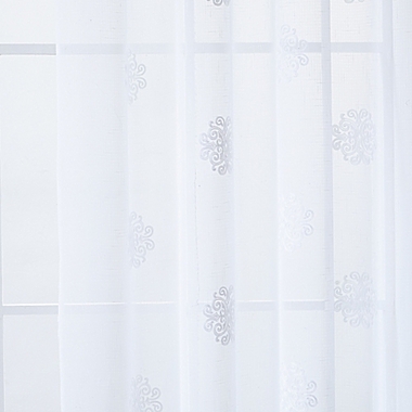 Lyndale Harper 95-Inch Grommet Sheer Window Curtain Panel in White (Single). View a larger version of this product image.