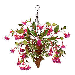 National Tree Company 15-Inch Fuchsia and Ivy Hanging Basket