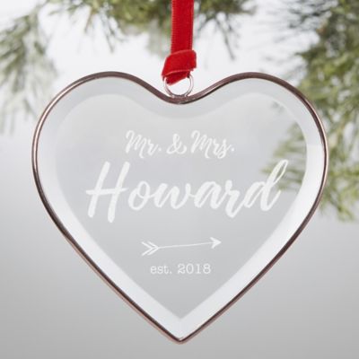 engraved wedding ornament