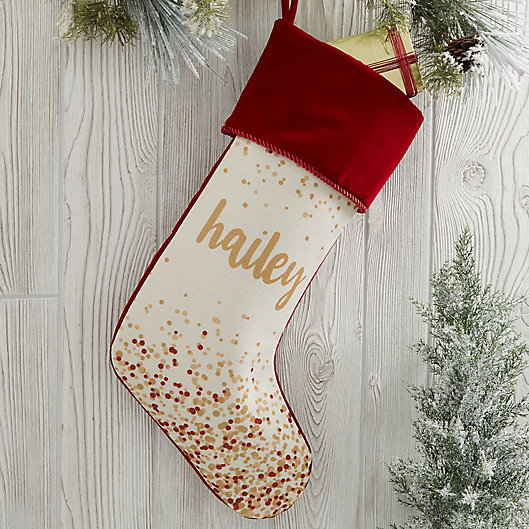 Personalized YOUR COLOR CHOICE Plush Christmas Stocking Embroidered 19" ALL USA 