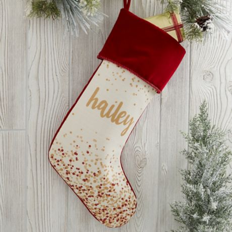 Details about   Personalized Custom Plush Christmas Stocking Any Name Red White Free Shipping 