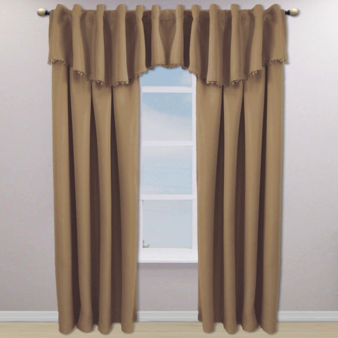 Eclipse Tavern Rod Pocket Back Tab Blackout Window Curtain Panels