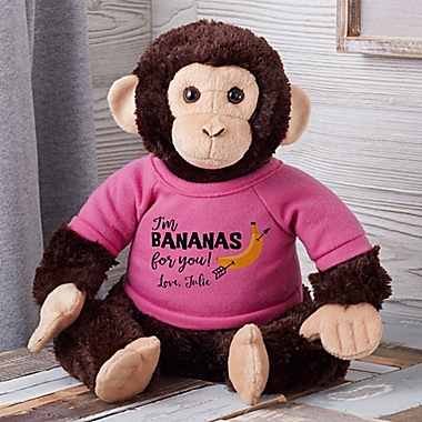 Bananas For You Personalized Plush Monkey. View a larger version of this product image.