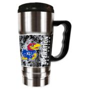 University of Kansas Operation Hat Trick&trade; 20 oz. Stainless Steel Travel Mug