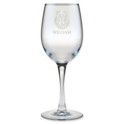 NBA Milwaukee Bucks 12 oz. Personalized Wine Glass | Bed Bath & Beyond