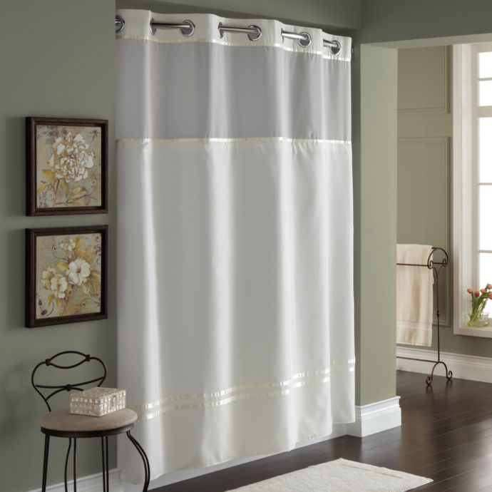 Hookless® Escape Fabric Shower Curtain and Liner Set | Bed Bath and ...