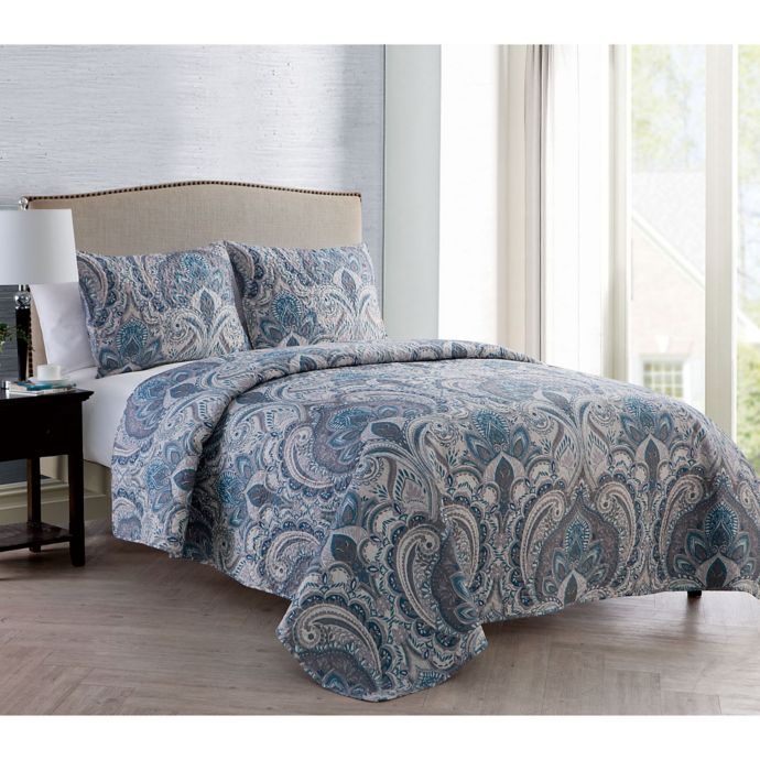 Vcny Home Lawrence Damask Quilt Set Bed Bath Beyond