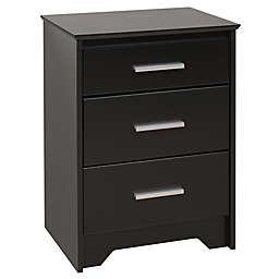 Coal Harbor 3-Drawer Tall Nightstand in Black