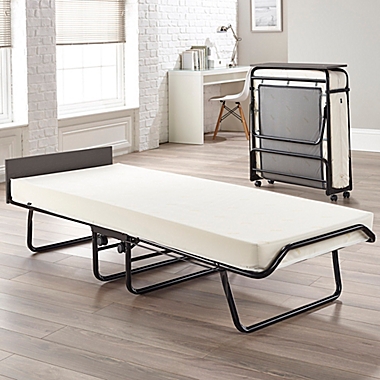JAY-BE Visitor Folding Guest Bed with Memory Foam Mattress in Black. View a larger version of this product image.