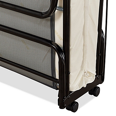 JAY-BE Visitor Folding Guest Bed with Memory Foam Mattress in Black. View a larger version of this product image.
