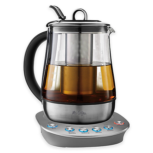 Alternate image 1 for Mr. Coffee® 1.2-Litter Hot Tea Maker and Kettle in Stainless Steel