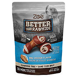 Zoë Better Than Rawhide Mini Bones 10-Pack BBQ Chicken Flavor Dog Treats