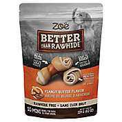 Zo&euml; Better Than Rawhide Mini Bones 10-Pack Peanut Butter Flavor Dog Treats