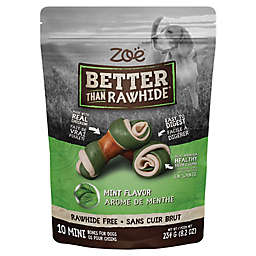 Zoë Better Than Rawhide Mini Bones 10-Pack Mint Flavor Dog Treats