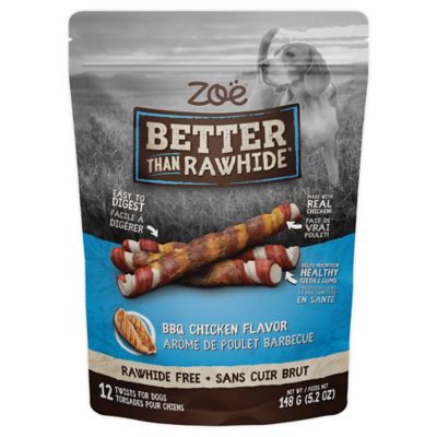 Zo&euml; Better Than Rawhide Twists 12-Pack BBQ Chicken Flavor Dog Treats