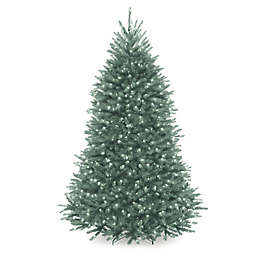 National Tree Company 6.5-Foot Pre-Lit Dunhill Blue Fir Christmas Tree