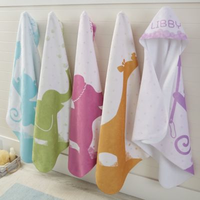 child's bath towel with hood