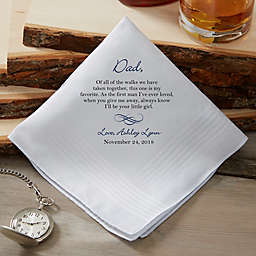 Father of the Bride Wedding Personalized Handkerchief