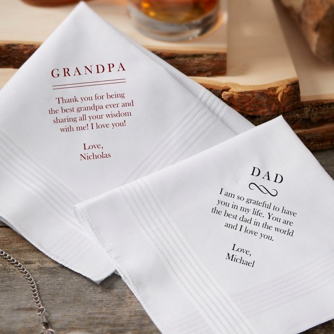 Write Your Own Personalized Mens Handkerchief Bed Bath - 
