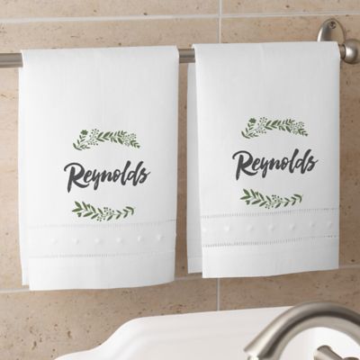 engraved towels