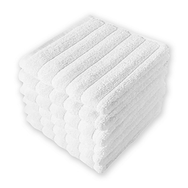 Brampton 6-Piece Washcloth Set in White. View a larger version of this product image.