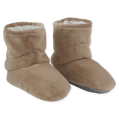 Therapedic&reg; Size Small/Medium Unisex Weighted Slippers in Taupe