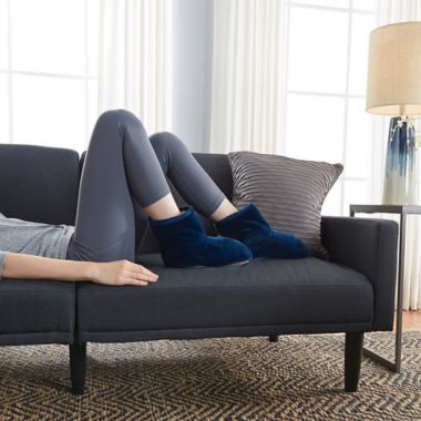 Therapedic&reg; Size Small/Medium Unisex Weighted Slippers in Navy. View a larger version of this product image.