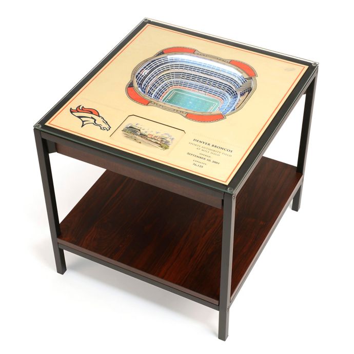 Nfl Denver Broncos 25 Layer Lighted Stadium View Table Bed