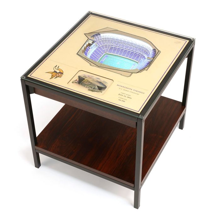 Nfl Minnesota Vikings 25 Layer Lighted Stadium View Table Bed