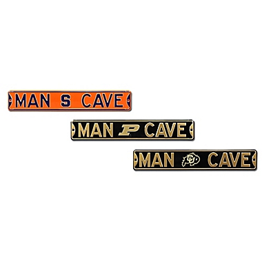 Collegiate Man Cave Metal Street Sign Collection. View a larger version of this product image.