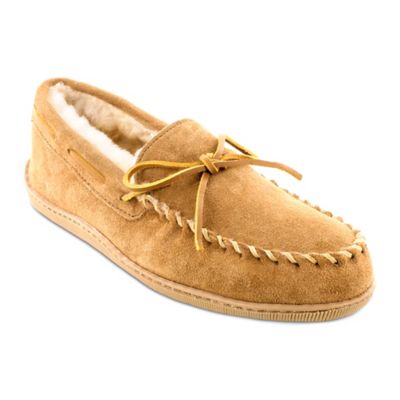 Sheepskin Hard Sole Moccasin Slipper 