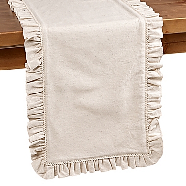Bee &amp; Willow&trade; Ruffle Edge Table Runner in Natural. View a larger version of this product image.