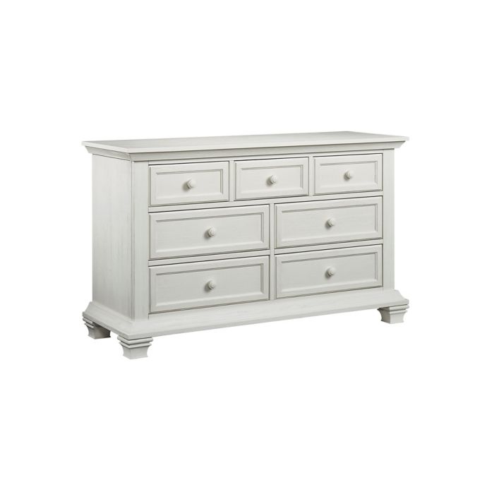 Oxford Baby Cottage Cove 7 Drawer Double Dresser In Vintage White