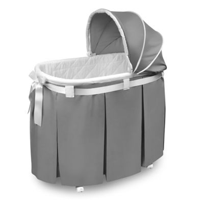 badger basket lovely wishes bassinet in grey