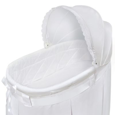 badger basket lovely wishes bassinet in grey