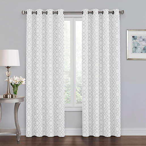 Quinn 84-Inch Grommet Top 100% Blackout Window Curtain Panel in Ivory 