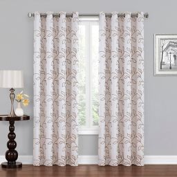 Asheville 84-Inch Grommet 100% Blackout Window Curtain Panel in Ivory/Linen