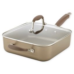 Anolon® Advanced™ Nonstick 4 qt. Hard-Anodized Covered Square Saute Pan in Umber